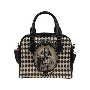 Alice in Wonderland - Drink Me - Tan Bowler Bag Handbag Purse