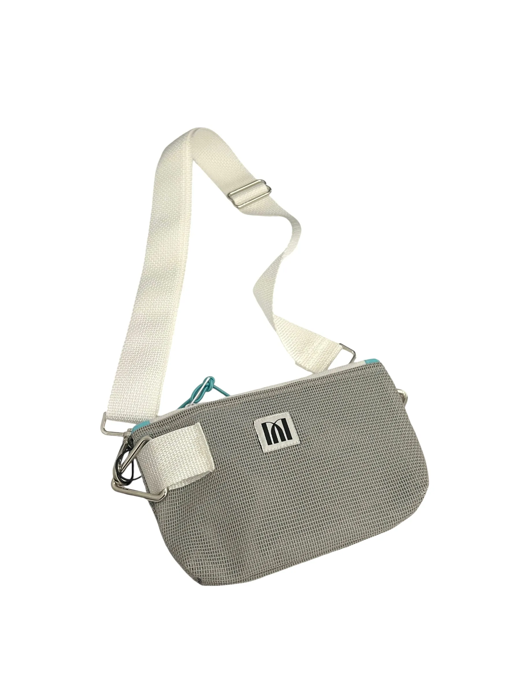 ARLENE MORILLO- Peque Cross and Fanny Pouch - White and Baby Blue
