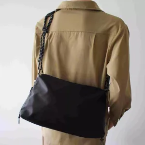Black Canvas Shoulder Bag