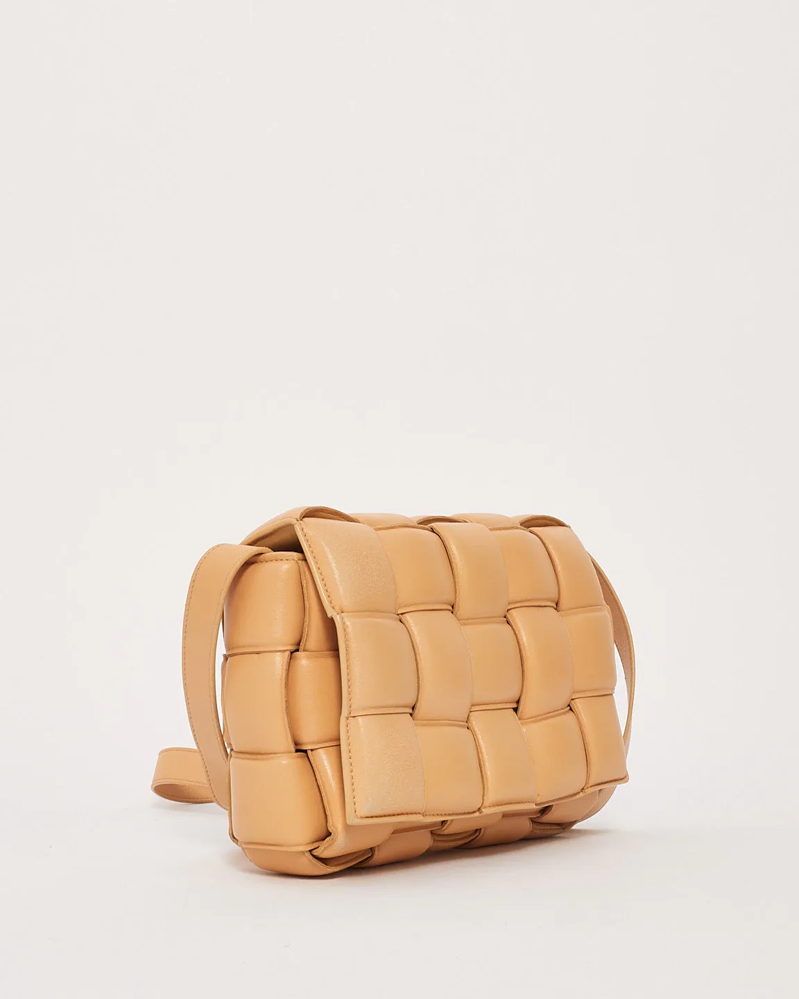 Bottega Veneta Beige Intrecciato Padded Cassette Crossbody Bag