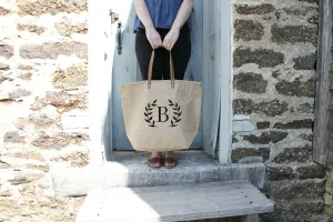 Bridesmaid Tote Bags for Bridesmaid Gifts - 100% Jute Burlap