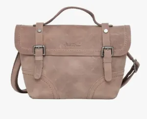 Brown Leather Buckle Mini Tote