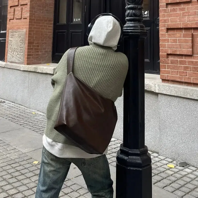 Brown Leather Shoulder Bag