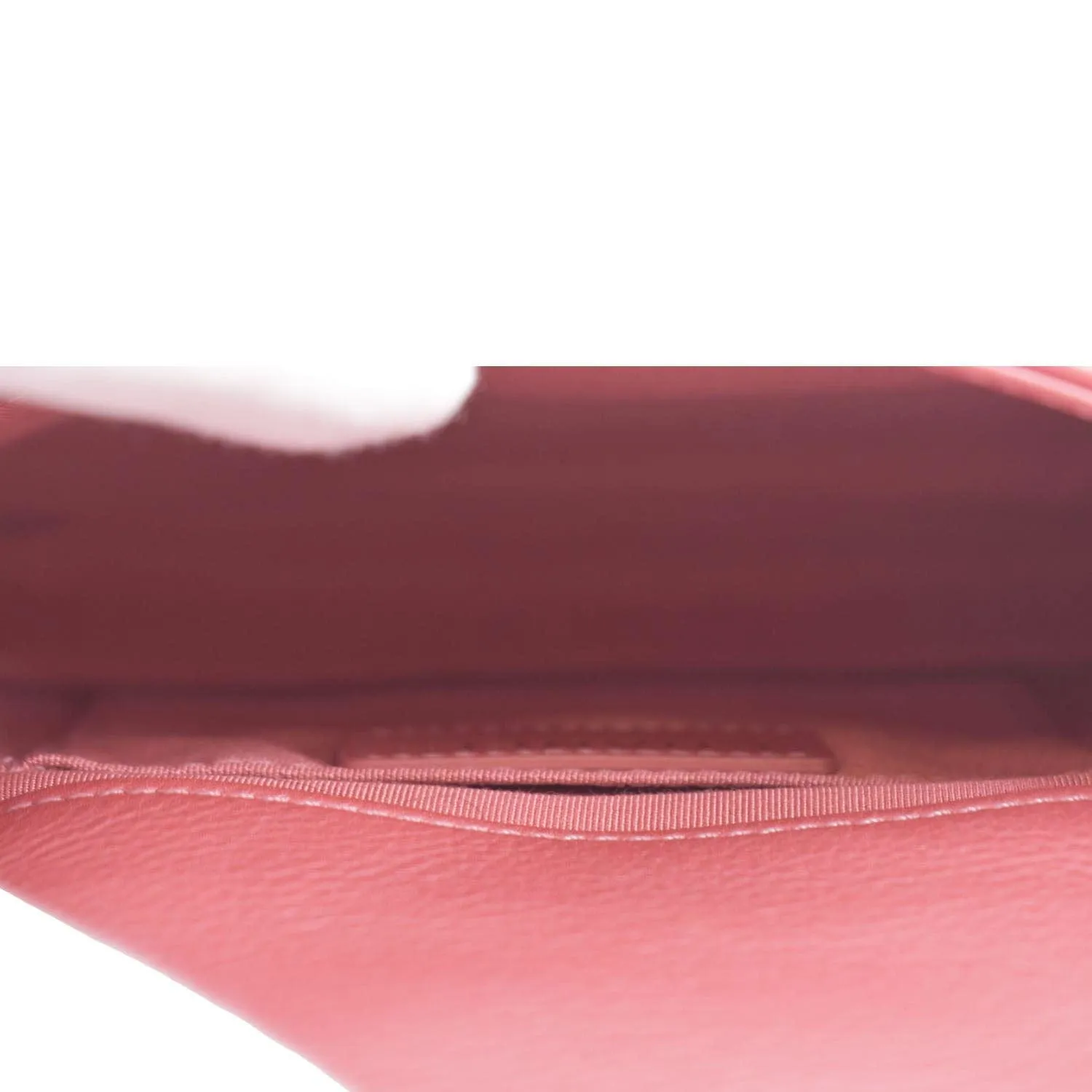 CHANEL Front Pocket Quilted Leather Crossbody Bag Pink