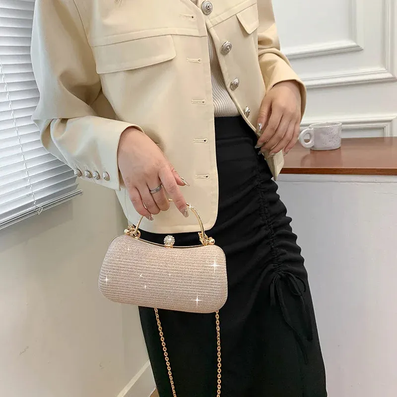 Cute Small Sparkly Shoulder Crossbody Bag Luxury Party Evening Handbags and Purses Clutch Bag