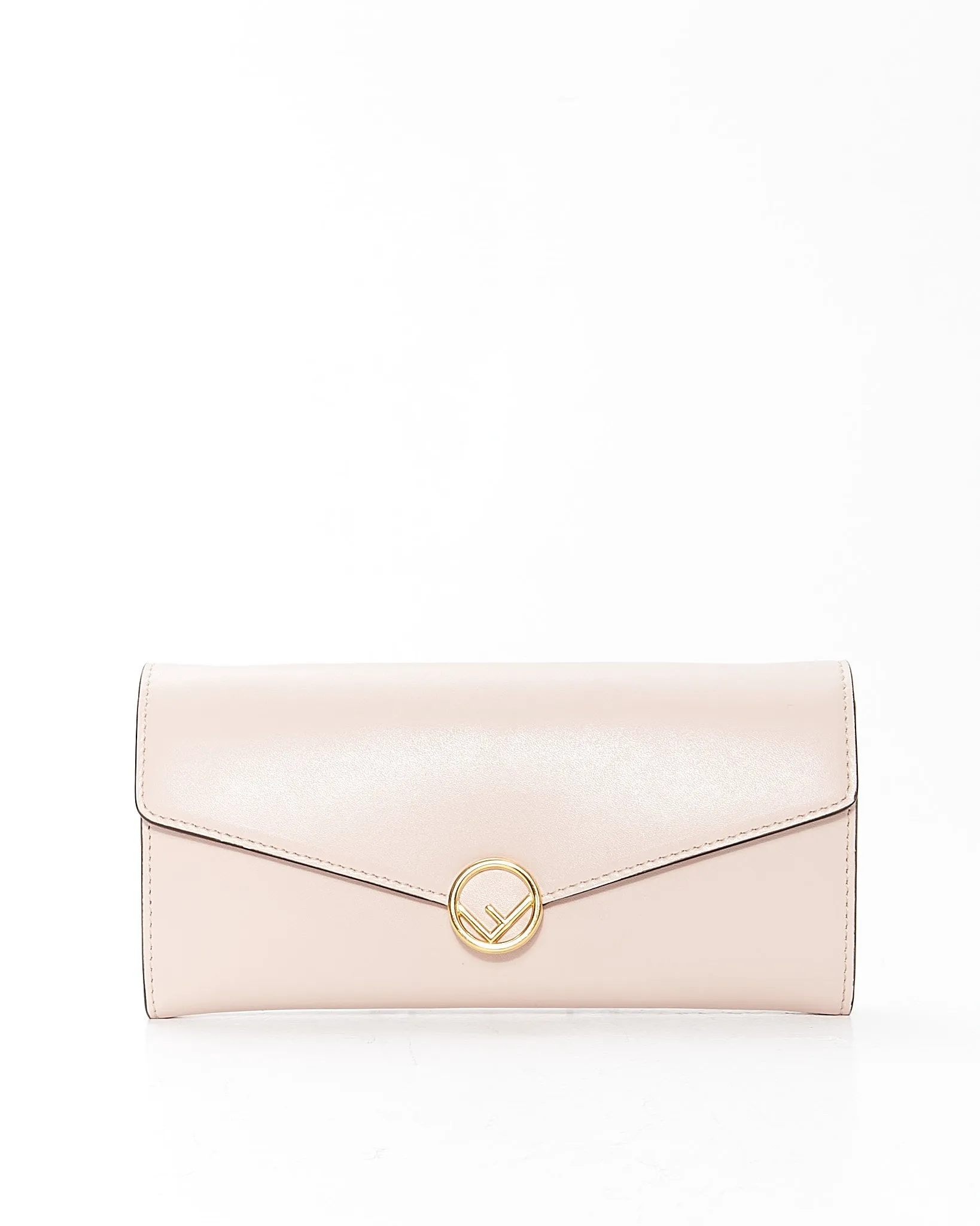Fendi Pink Leather F is Fendi Continental Wallet On Chain
