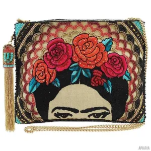 Frida Handbag by Mary Frances, Hand beaded and embroidered