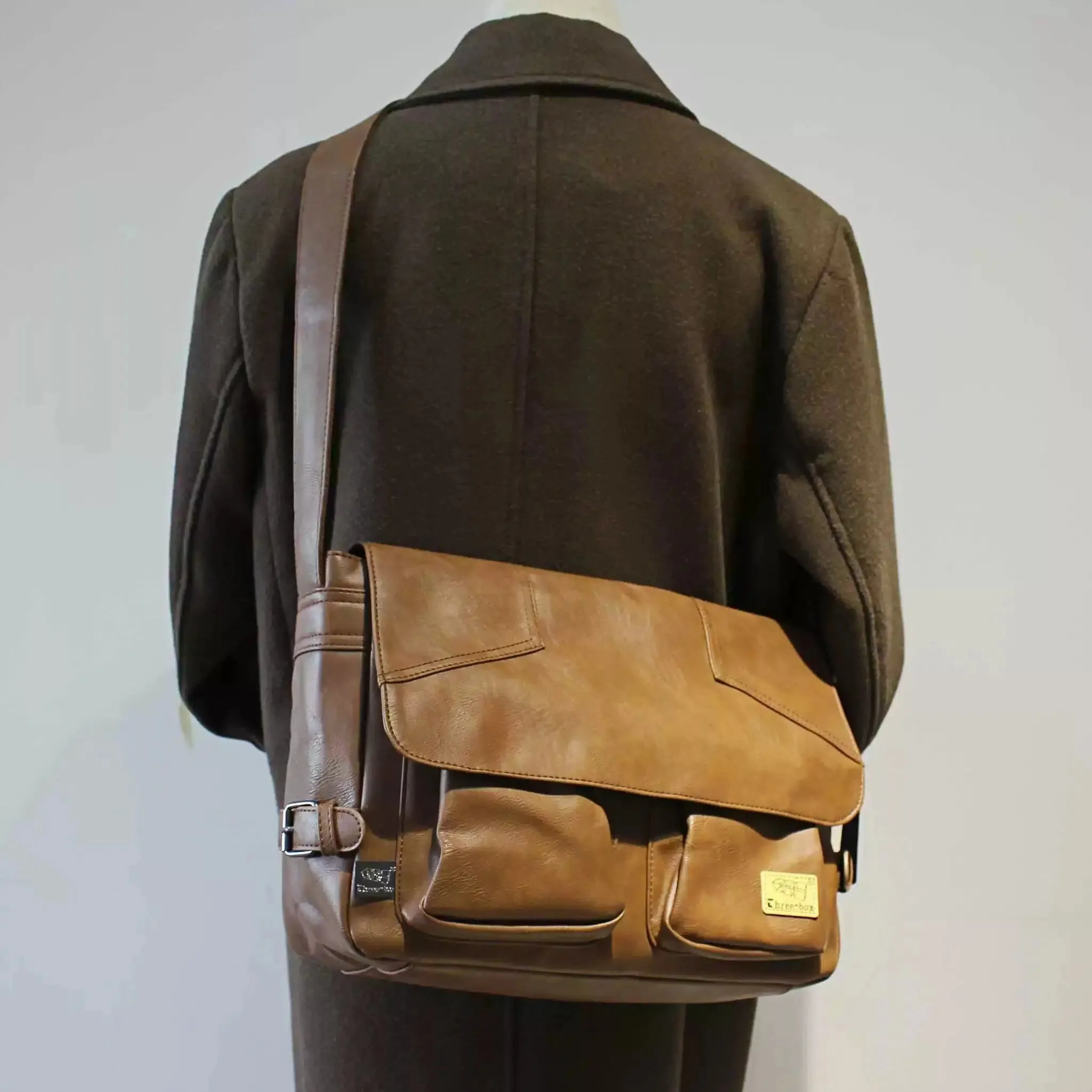 Front Pockets Messenger Shoulder Bag