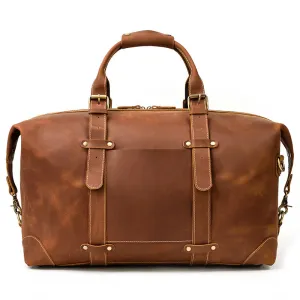 Full Grain Leather Duffle Bag Handmade Leather Weekender Bag Leather Holdall Overnight Bag For Men Gift For Him
