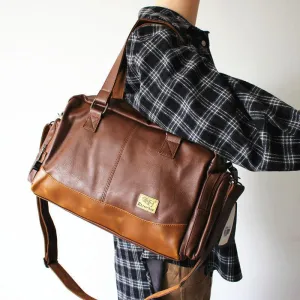 Large Leather Travel Bag