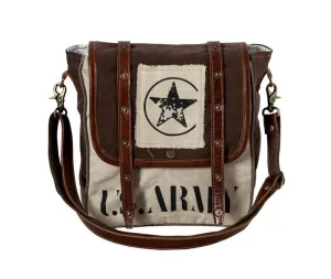Myra Bag Army Motif Shoulder Bag