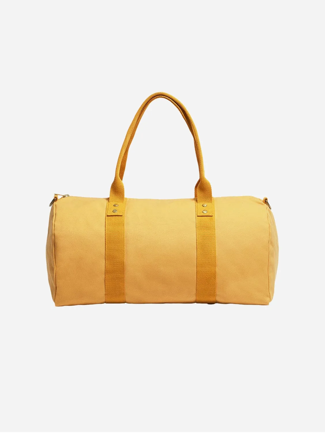 Natural Cotton Canvas Vegan Weekender | Mustard Yellow