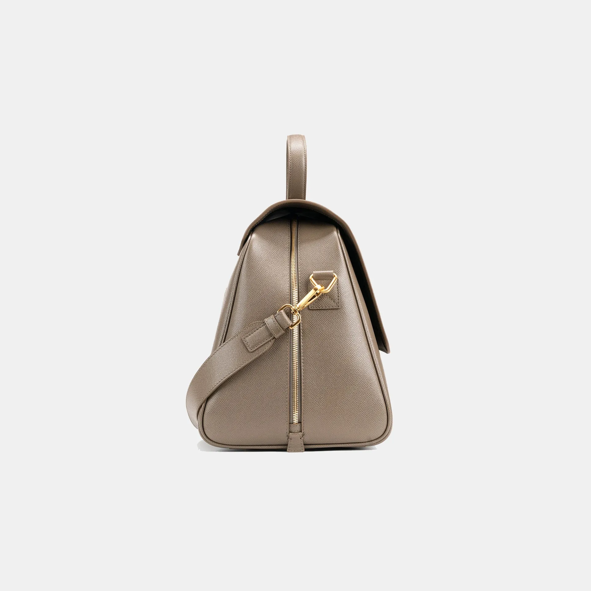 Palermo Italian Leather Weekender in Taupe