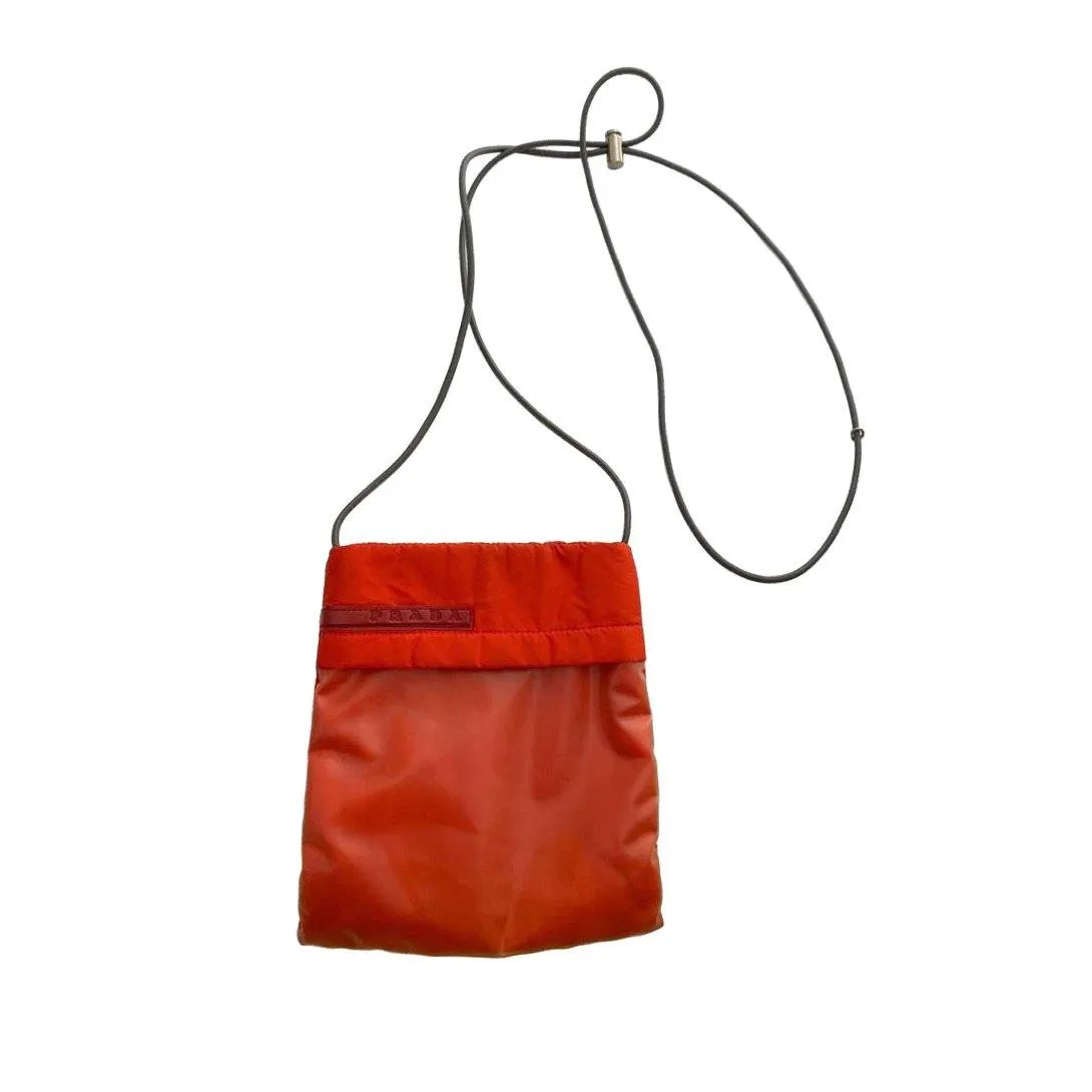 Prada Orange Nylon Utility Bag 💰