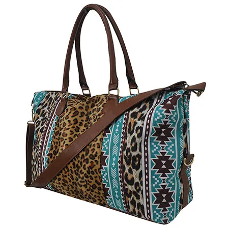 !SALE! Tribal Cheetah Print Weekender Bag