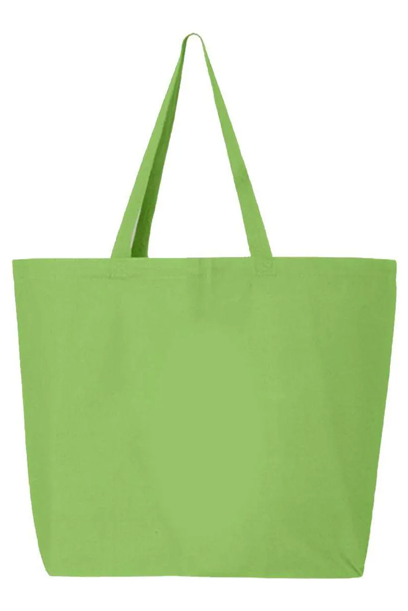 Windmill Small Town Christmas Canvas Jumbo Tote