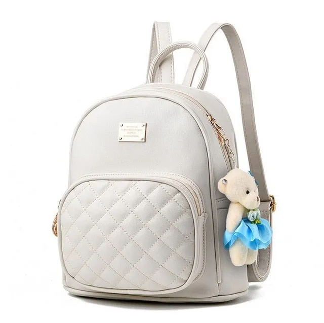 Women Backpack with Teddy