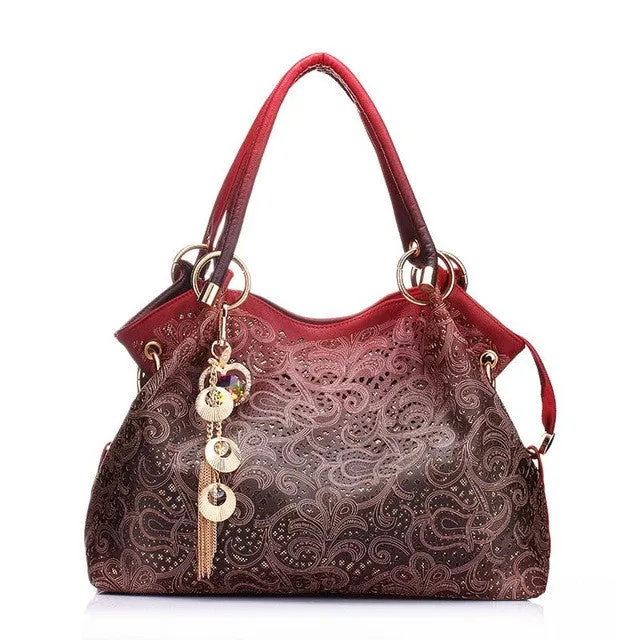 Women's Fashion 2017 High Quality Pu Designer Tote Handbags